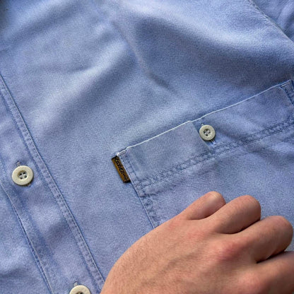 1980s Emporio Armani Denim Shirt Blue XL