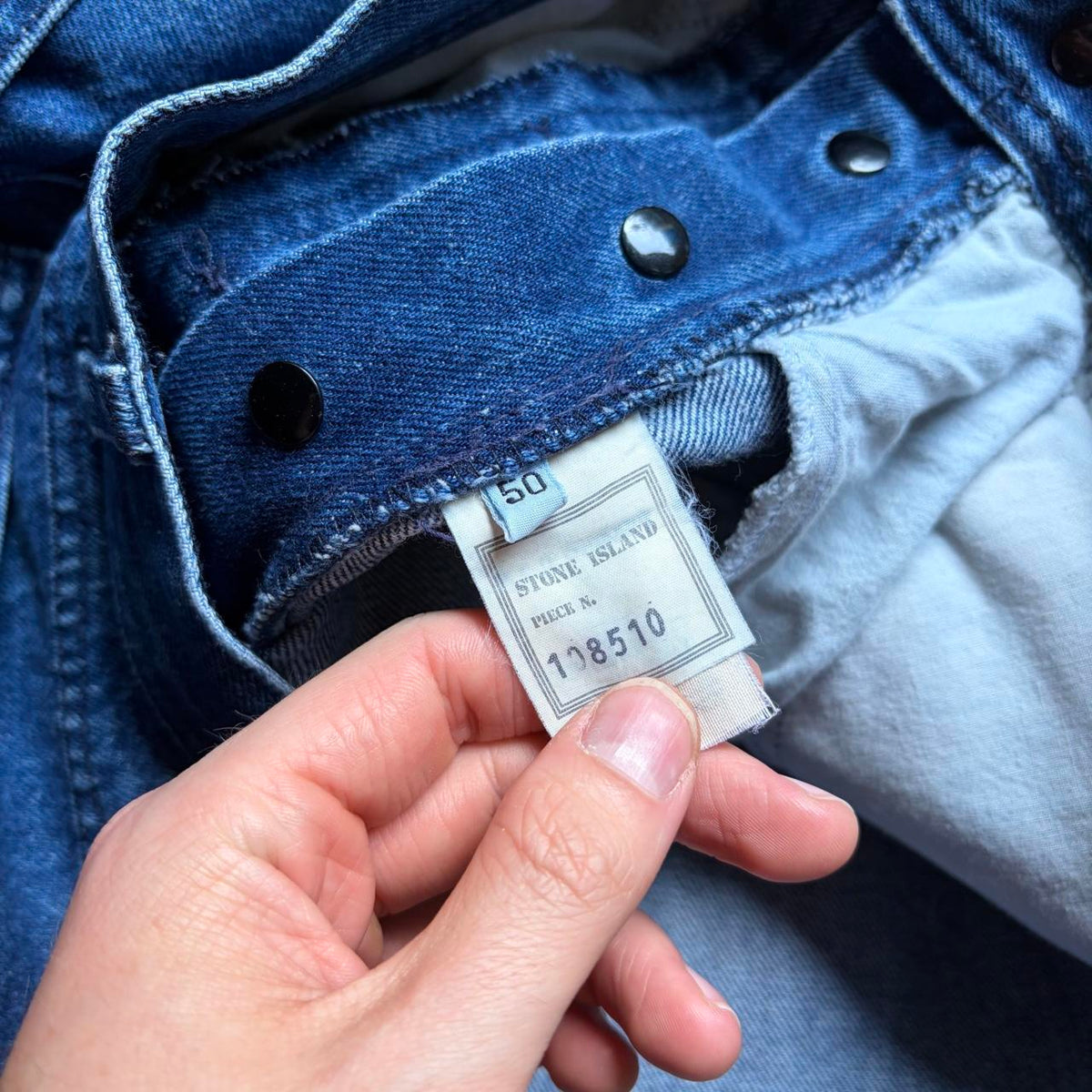 1980s Stone Island Jeans Blue 32W 28L