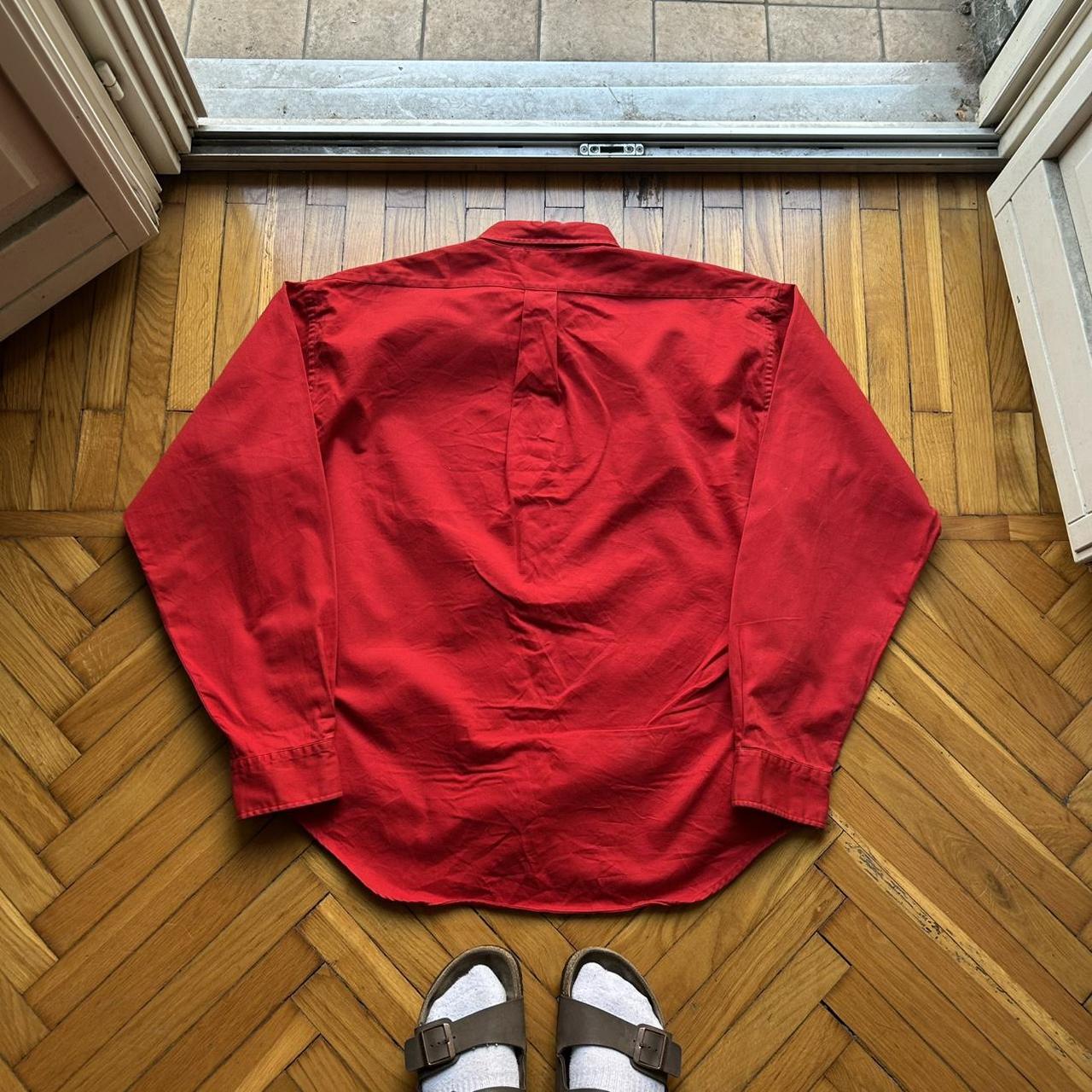 1990s Yves Saint Laurent Shirt Red XL