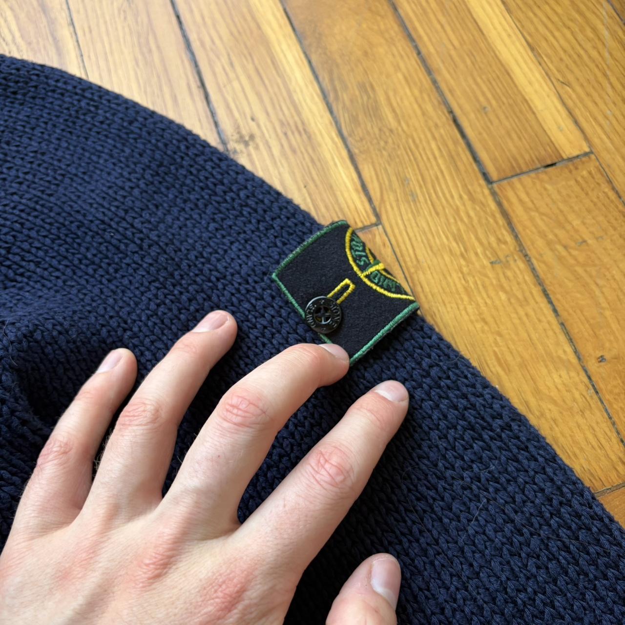 1990s Stone Island Knitted Jumper Navy XL