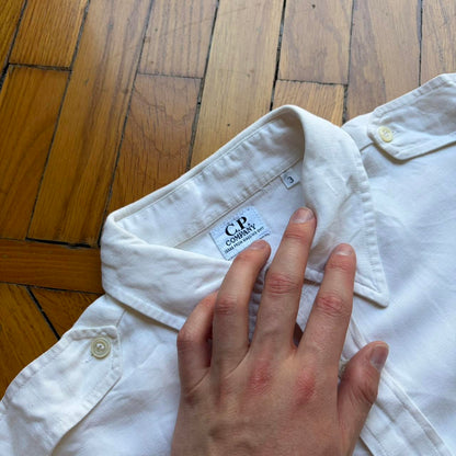 1980s CP Company Linen & Viscose Shirt L