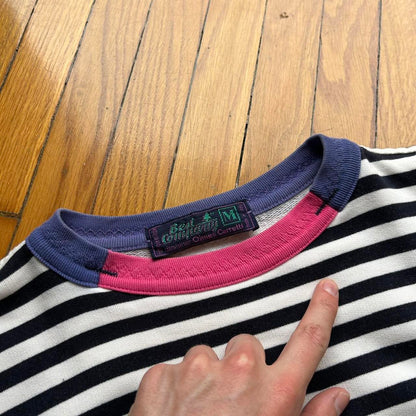 1990s Best Company Striped SS Sweatshirt M