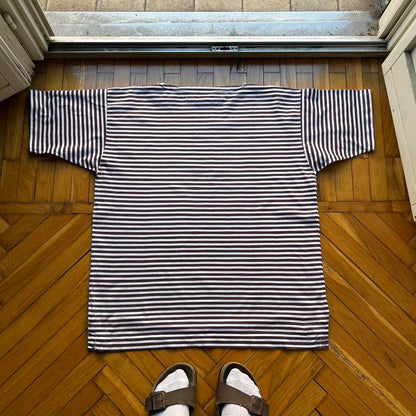 1980s Stone Island Mako Cotton Striped T Shirt XXL