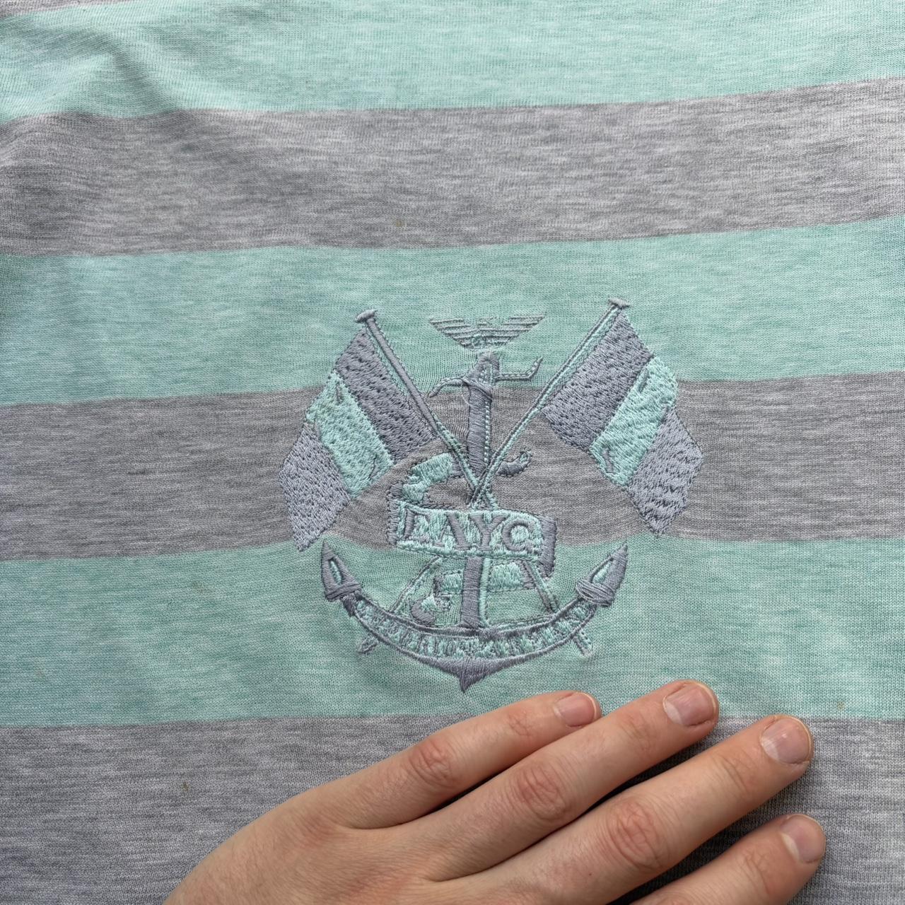 1980s Emporio Armani Yacht Club Striped T Shirt M