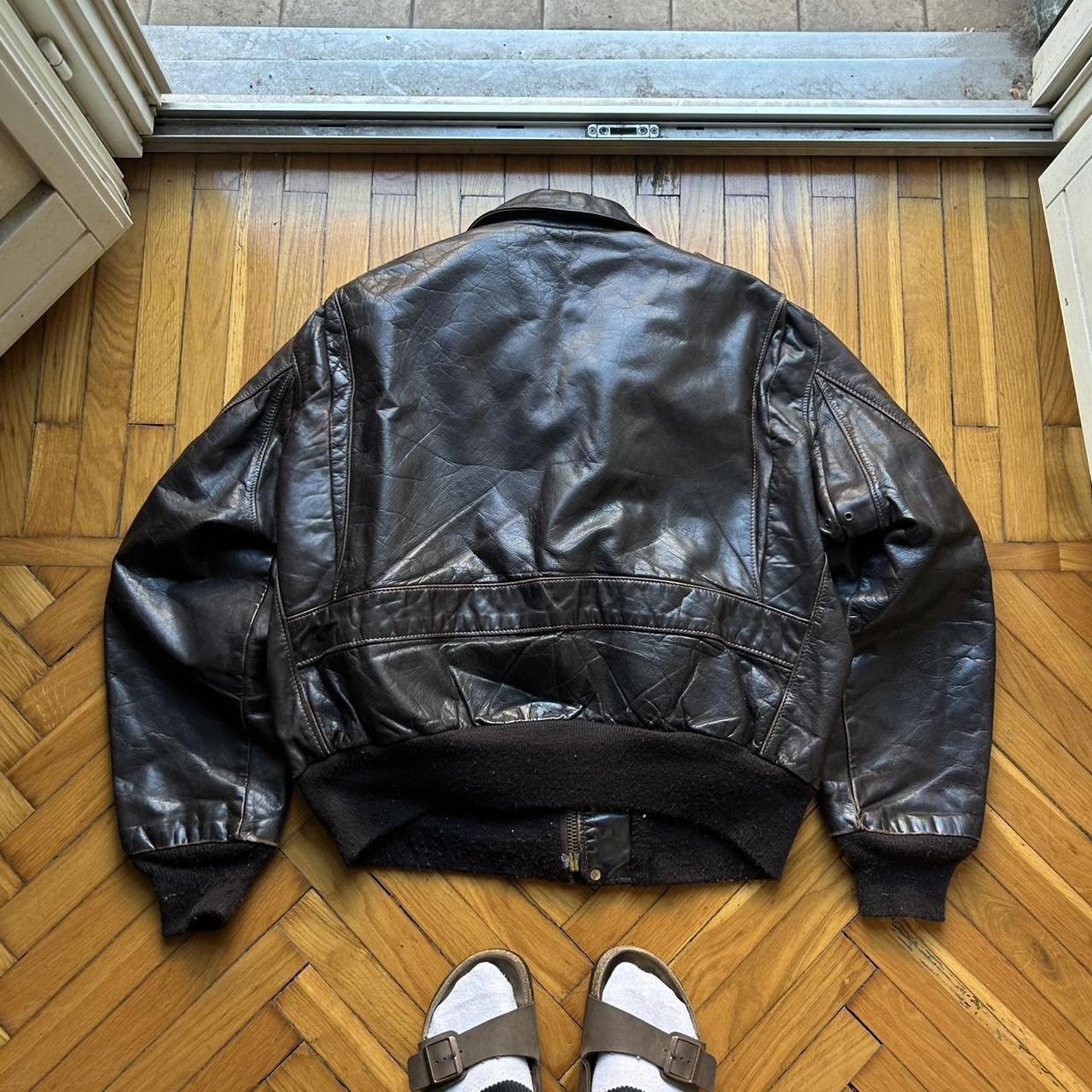 1990s Schott Leather Jacket Brown L