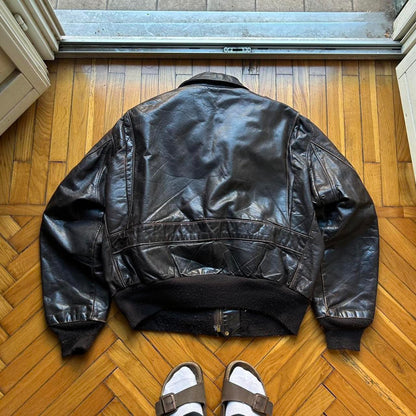1990s Schott Leather Jacket Brown L