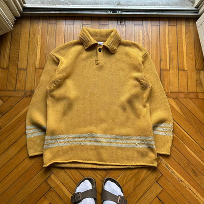 A/W 1997 Stone Island Knitted Jumper Yellow L