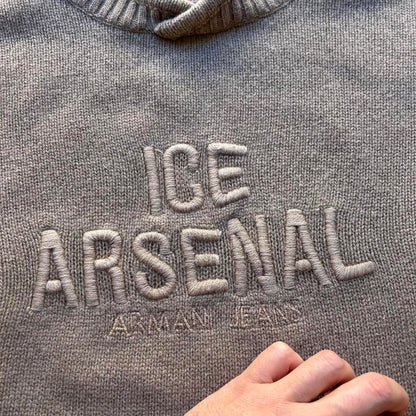 1990s Armani Jeans Ice Arsenal Knitted Jumper M