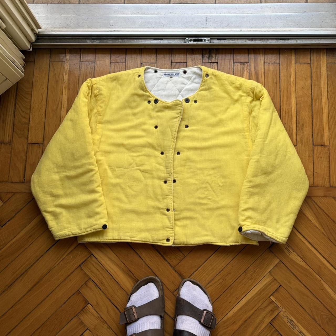 1980s Stone Island Jacket Liner Yellow M