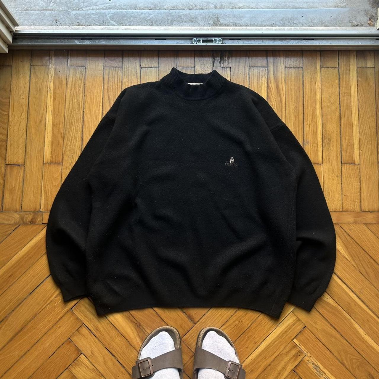 1990s Valentino Oliver Knitted Jumper Black S