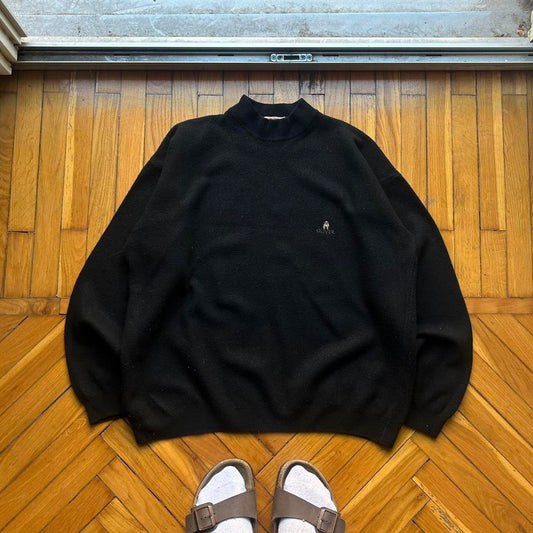 1990s Valentino Oliver Knitted Jumper Black S