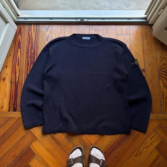 S/S 1999 Stone Island Knitted Jumper Navy XL