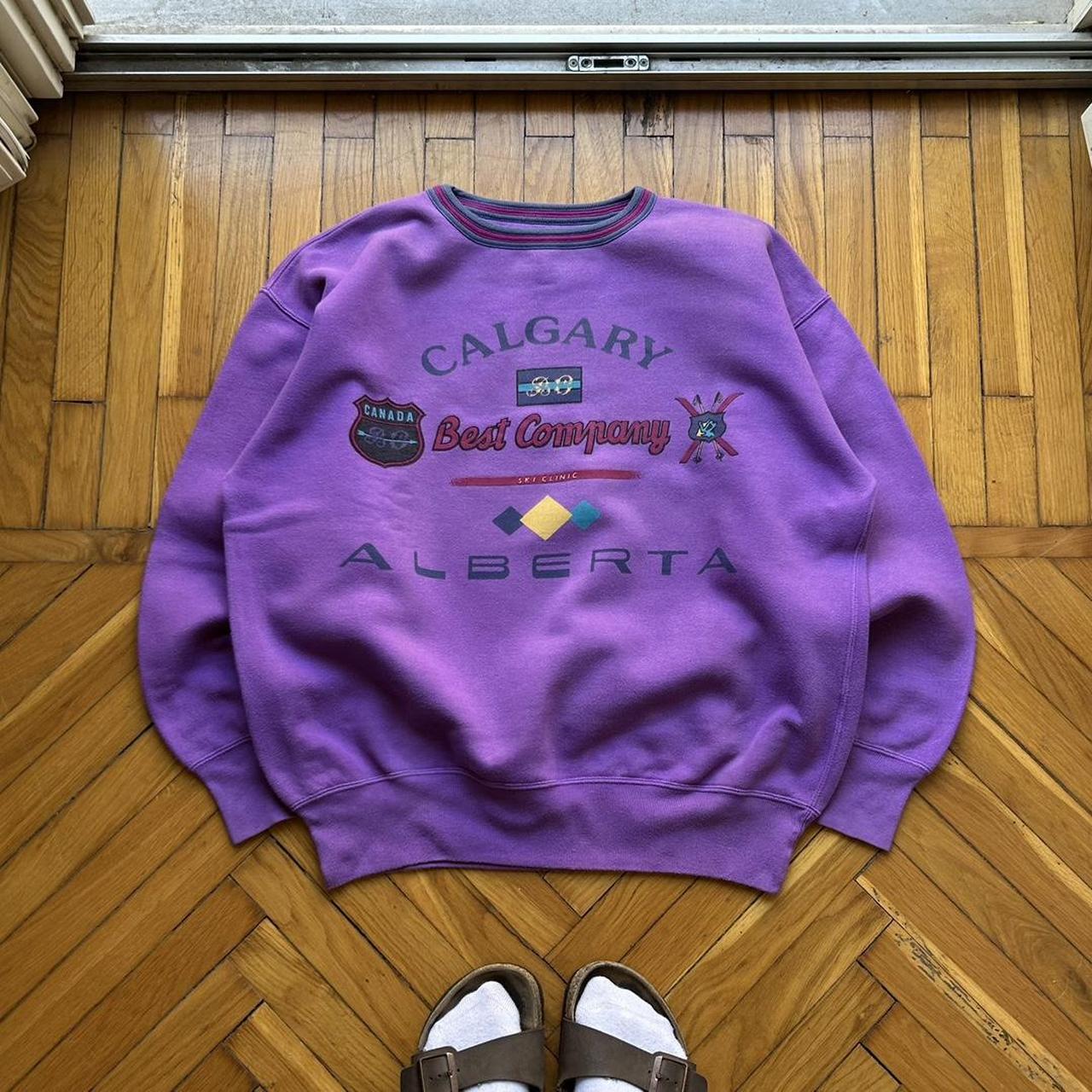 1980s Best Company Sweatshirt Purple L