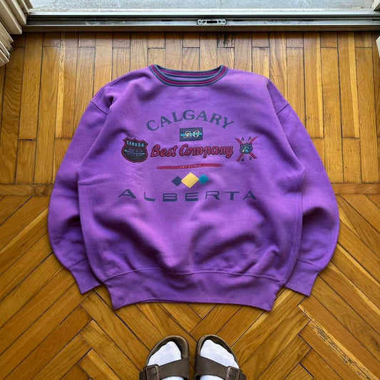 1980s Best Company Sweatshirt Purple L