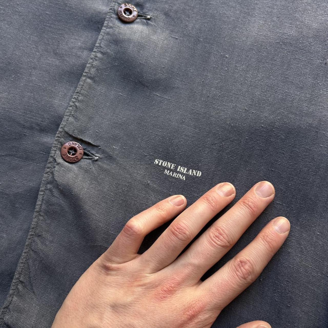 S/S 1996 Stone Island Marina Linen Shirt Grey M
