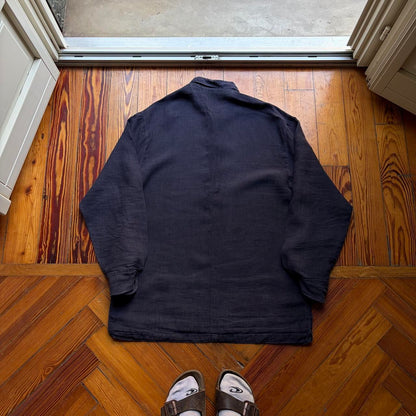 1995 Stone Island Marina Linen Shirt Black L