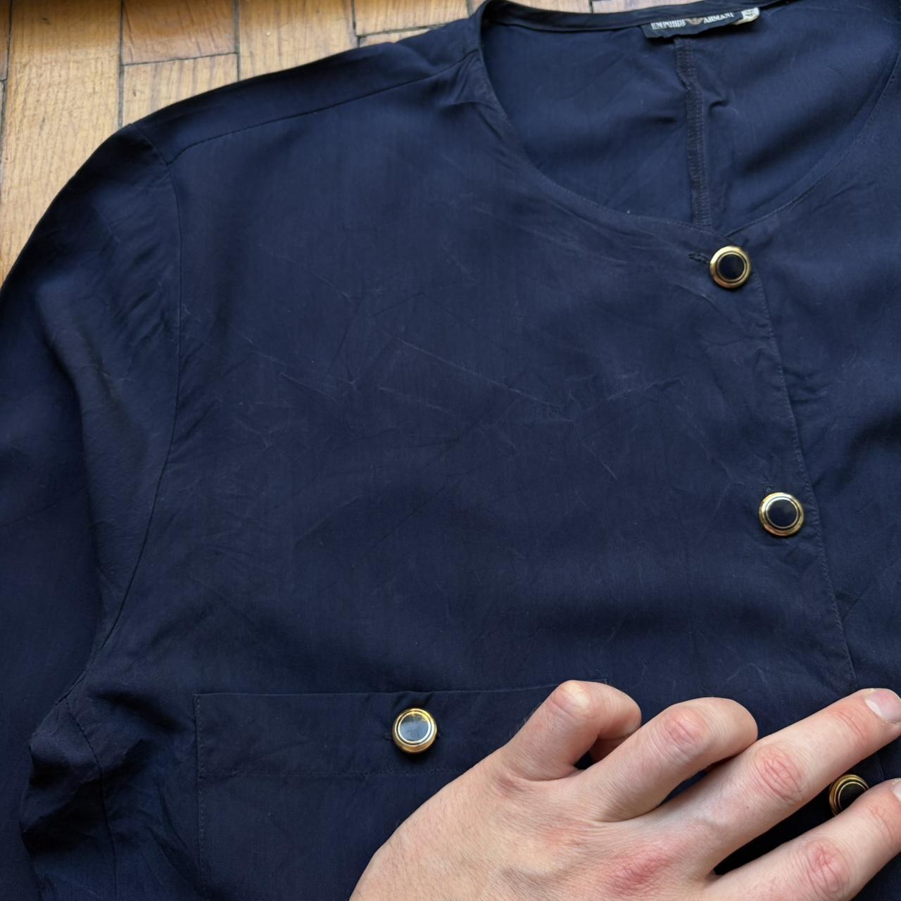 1980s Emporio Armani Shirt Navy Women's 44