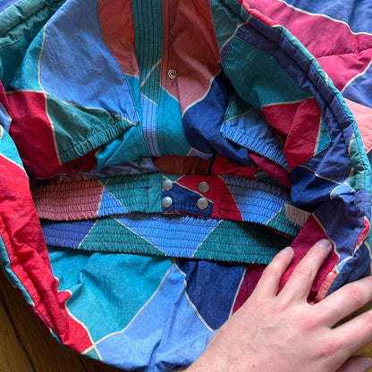 1990s Armani Jeans Multicoloured Puffer Jacket XL