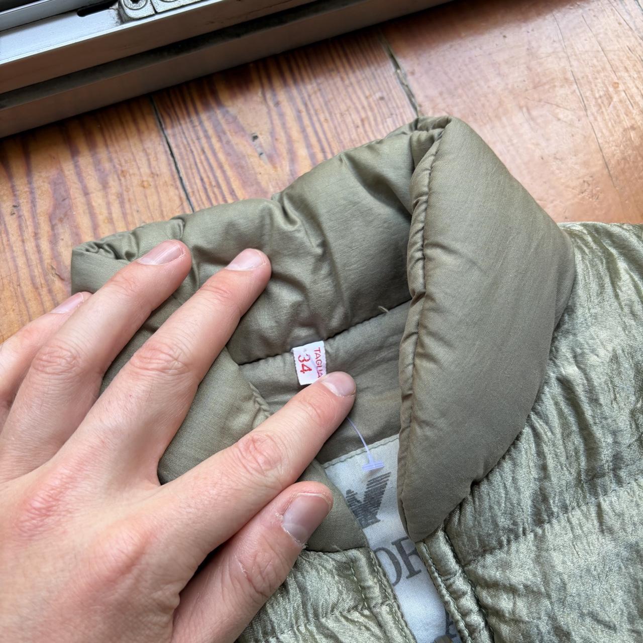 1980s Giorgio Armani Puffer Gilet Khaki M