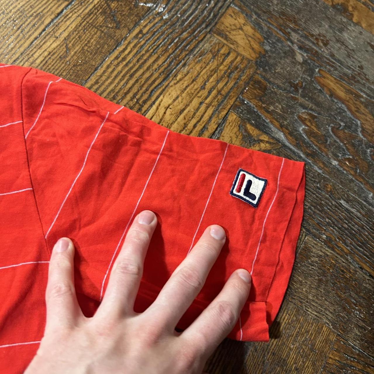 1990s Fila Tennis Polo Shirt Red S