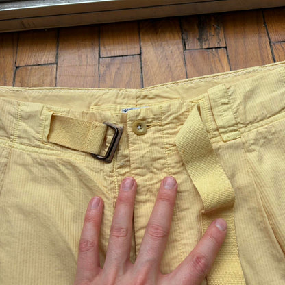 1980s CP Company Belted Shorts Yellow 38W