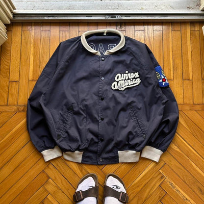 1990s Avirex Bomber Jacket Navy L