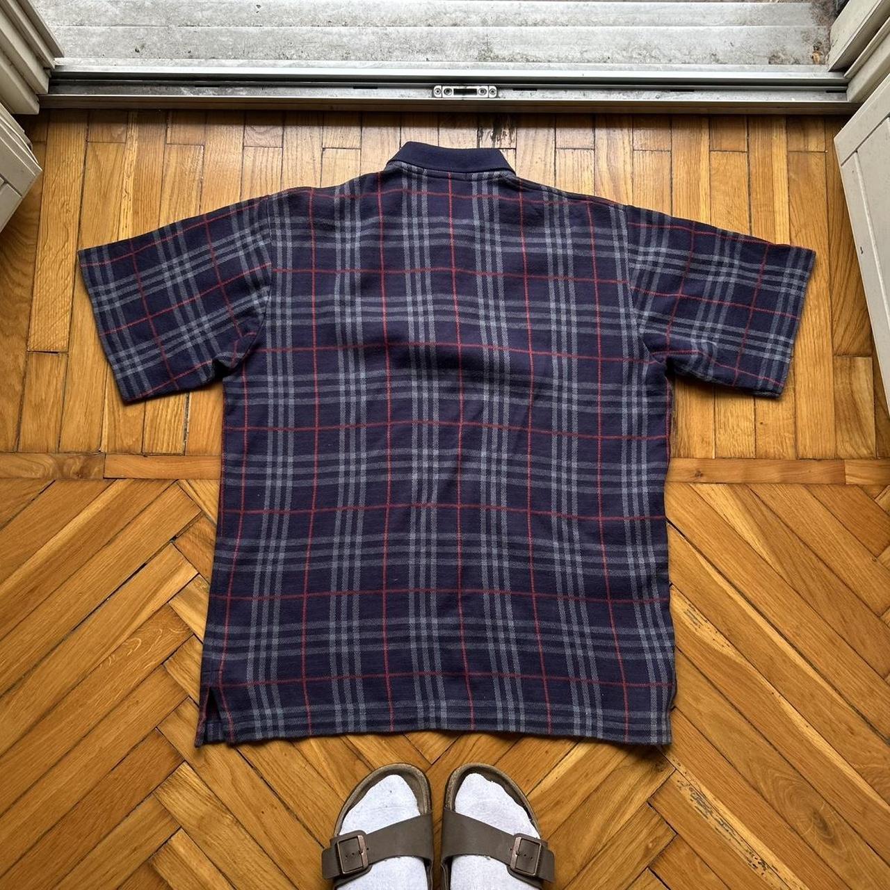 1990s Burberry Nova Check Polo Shirt L