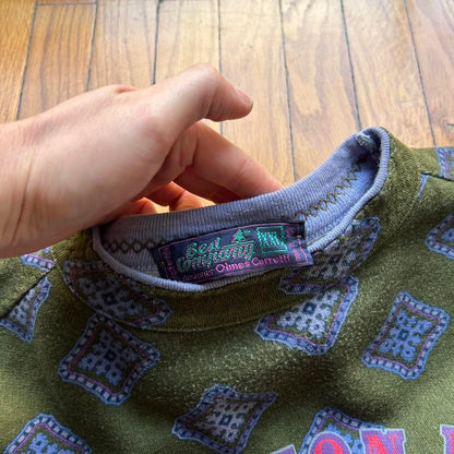1990s Best Company Pattern Sweatshirt XL