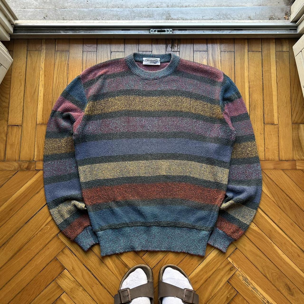 1990s Missoni Striped Knitted Jumper M