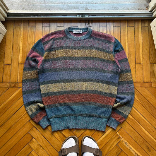 1990s Missoni Striped Knitted Jumper M