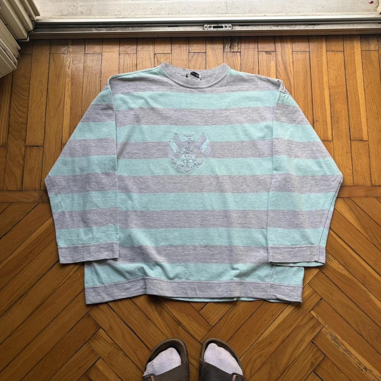 1980s Emporio Armani Yacht Club Striped T Shirt M