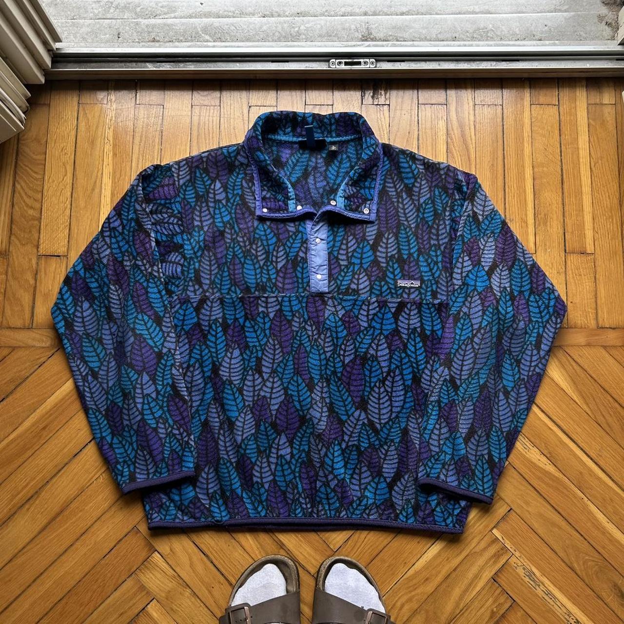 1990s Patagonia Leaves Fleece L