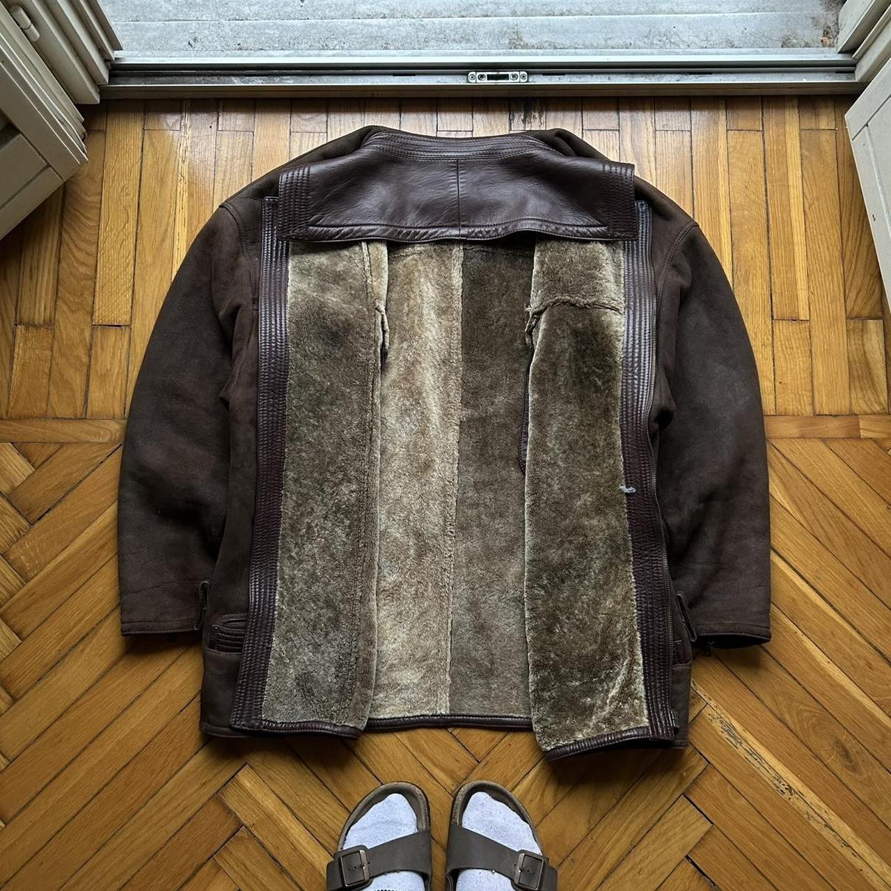 1990s Gianni Versace Suede Shearling Coat L