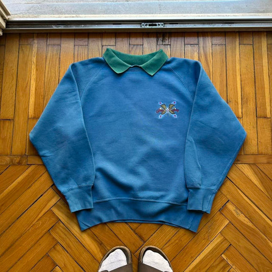 1980s Best Company Sweatshirt Blue XS