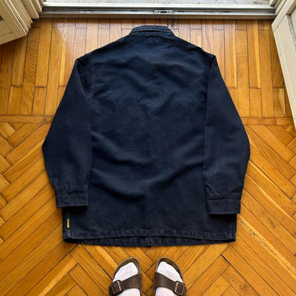 1990s Armani Jeans Cotton & Linen Jacket Navy XL