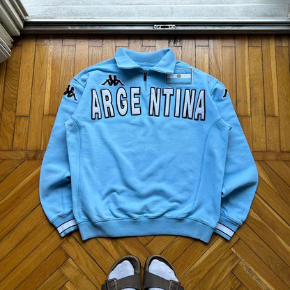 S/S 2004 Kappa Argentina Q Zip Sweatshirt Blue L