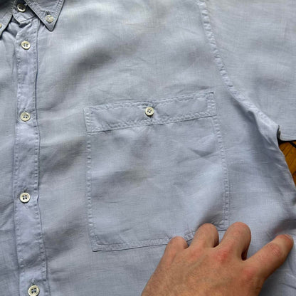 1980s Giorgio Armani Linen Shirt L