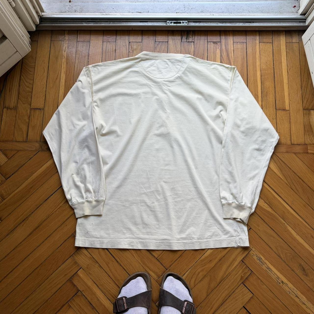 1980s CP Company LS Henley T Shirt Cream L