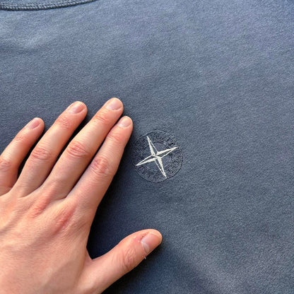 1980s Stone Island Compass T Shirt Navy M