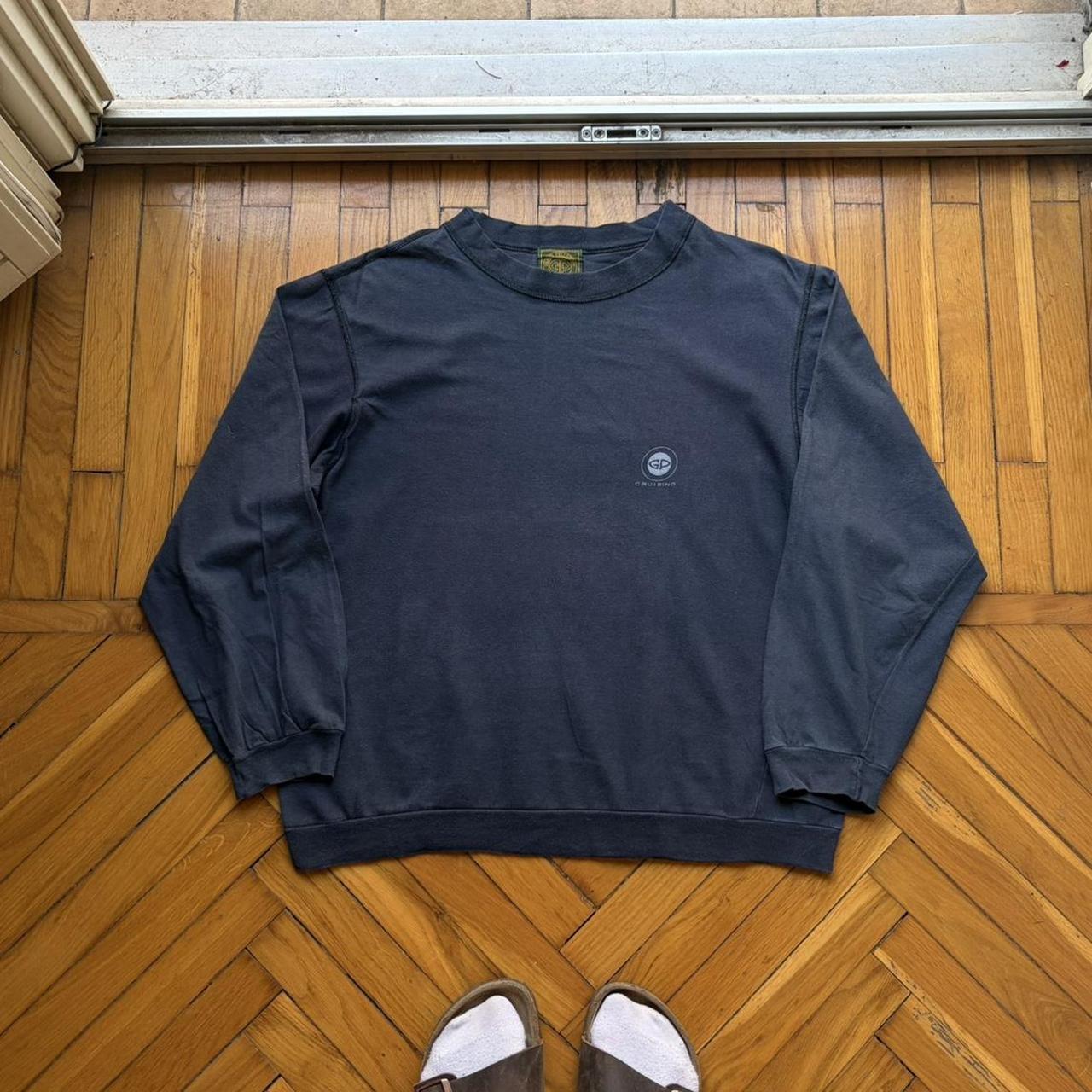 1990s Guido Pellegrini LS T Shirt Navy S