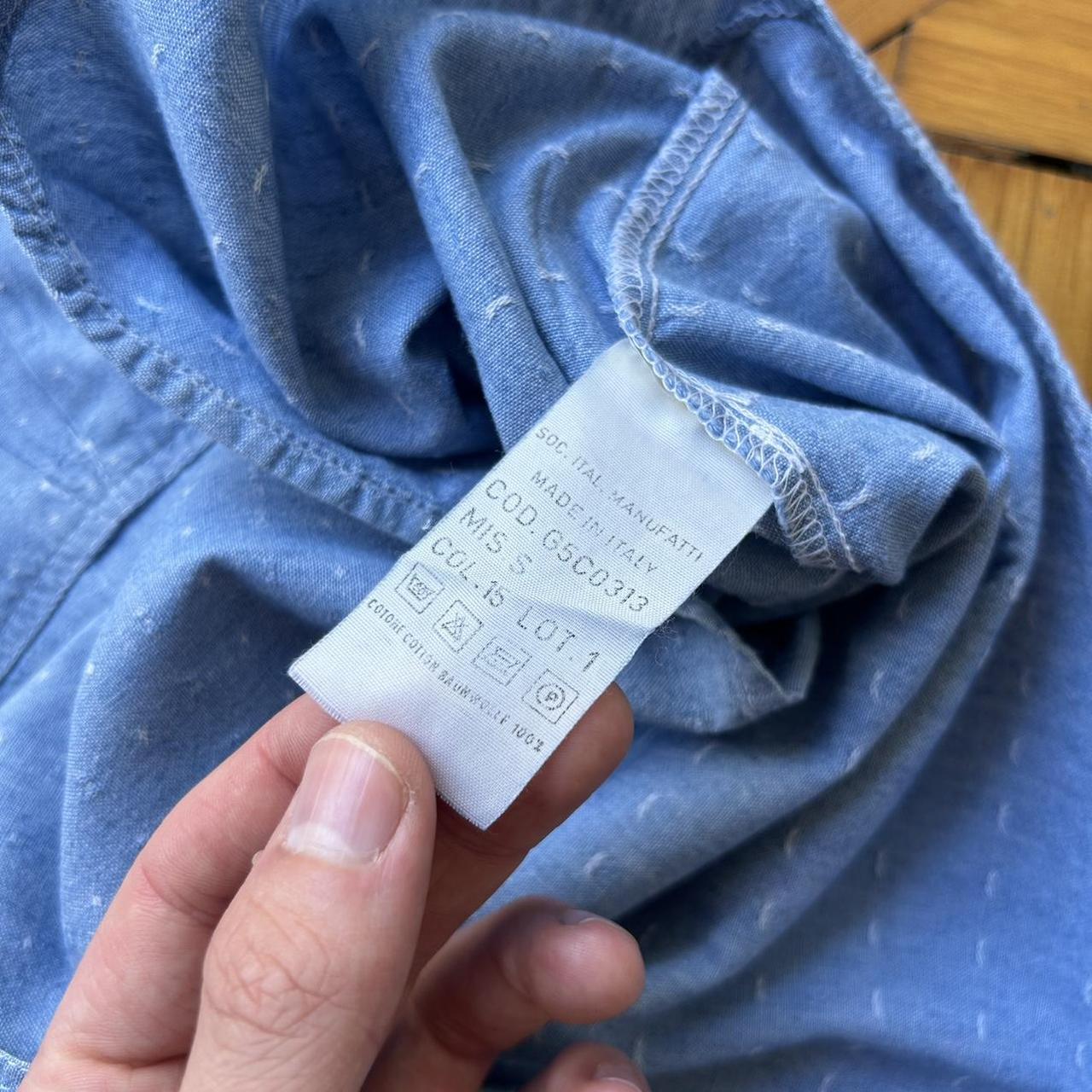 1980s Emporio Armani Denim Shirt Blue L