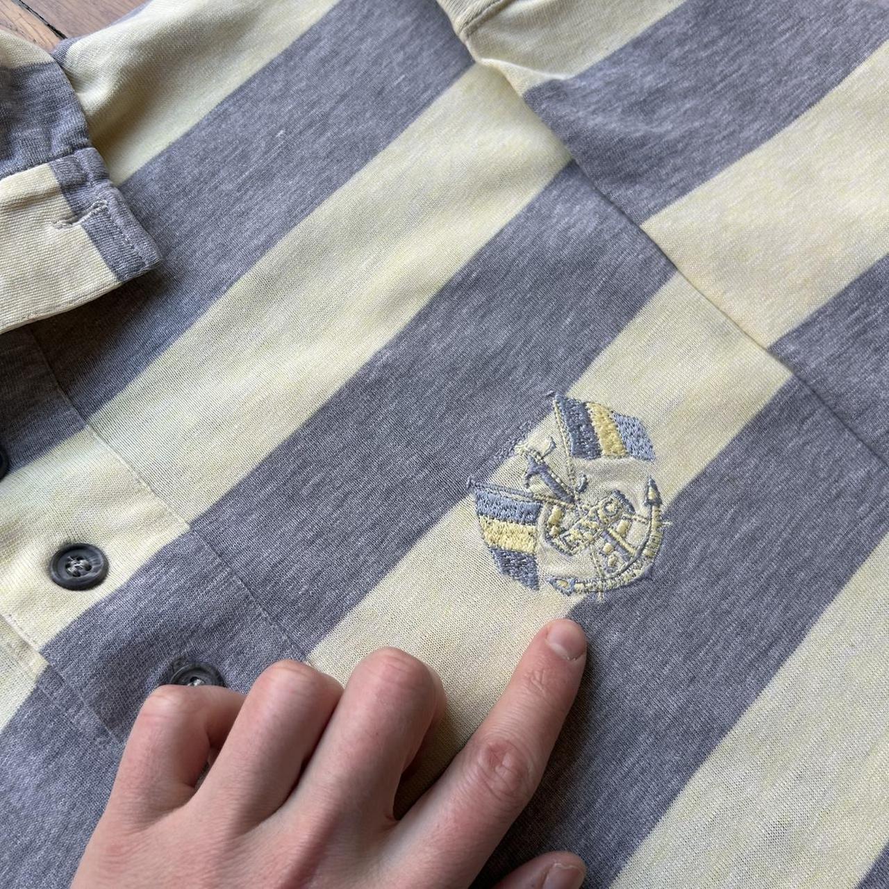 1980s Emporio Armani LS Striped T Shirt M