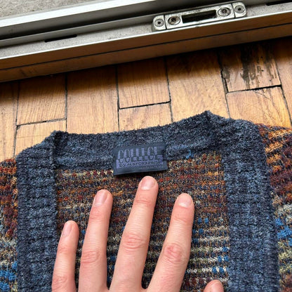 1990s College By Marcazzani Knitted Cardigan L