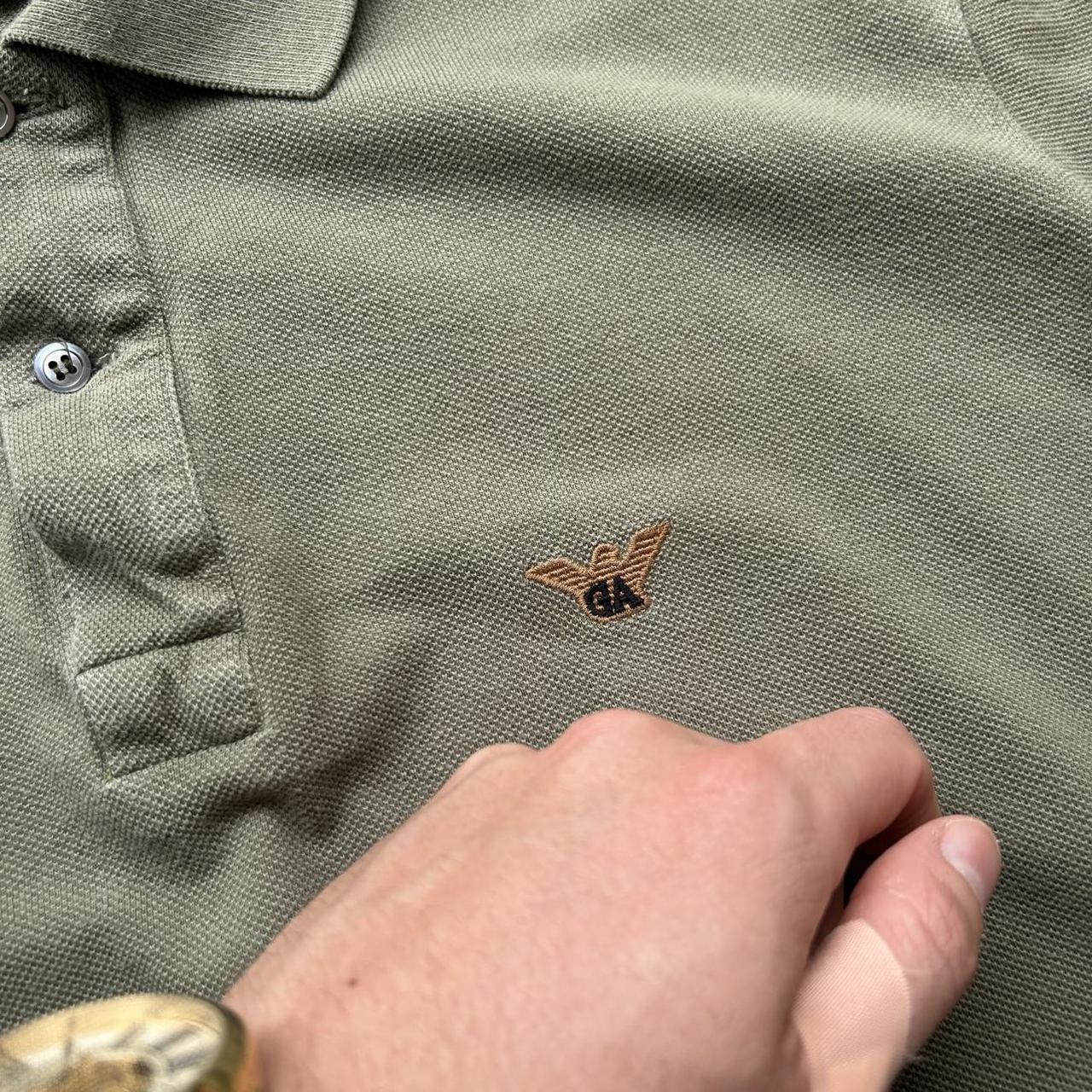 1980s Giorgio Armani Polo Shirt Khaki M