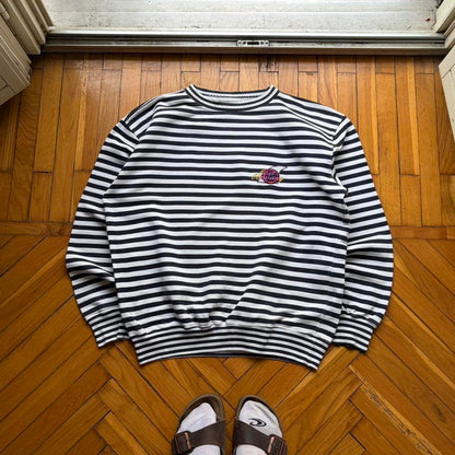 1980s Best Company Striped Sweatshirt L