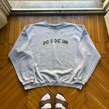 1990s Nike Spellout Sweatshirt Grey L