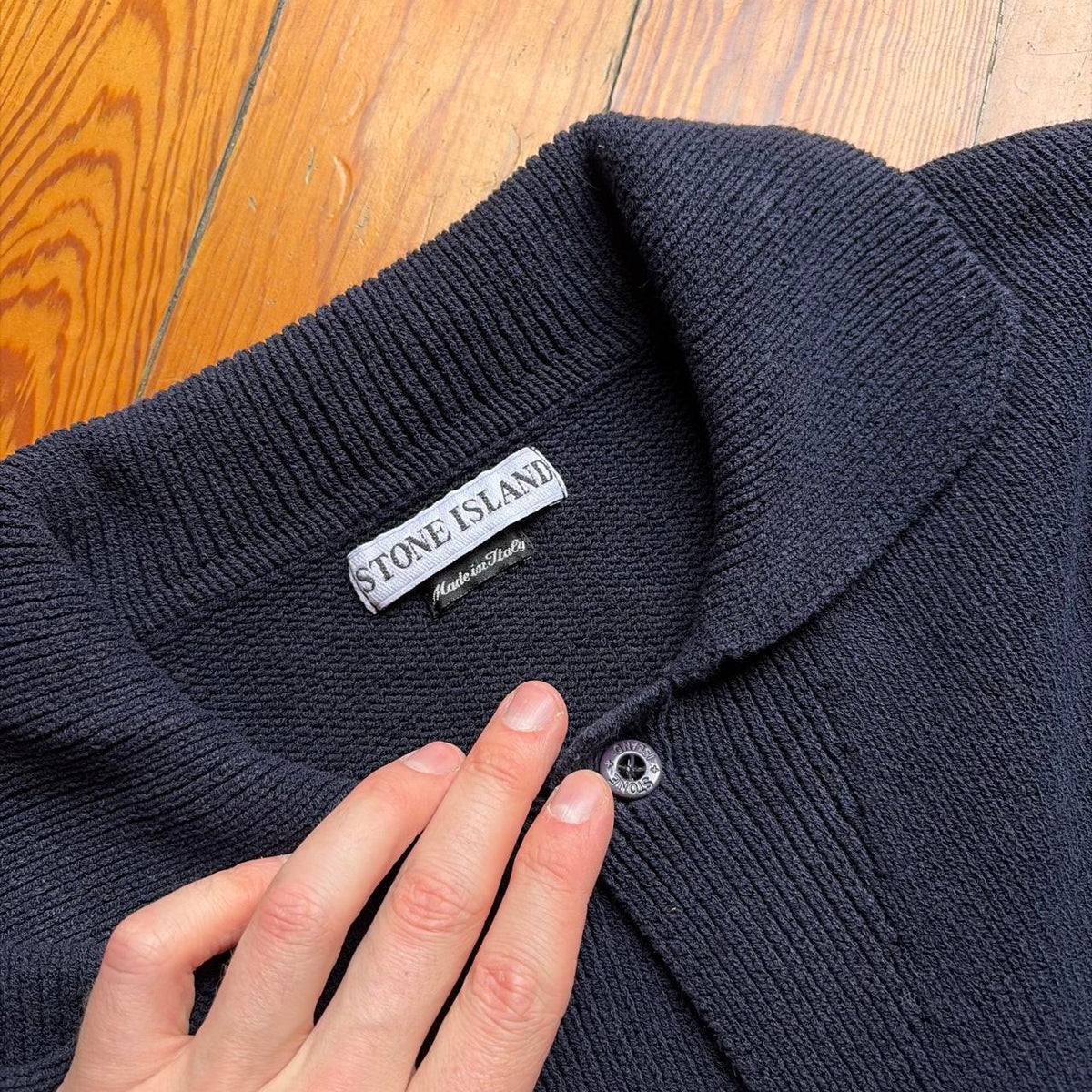 S/S 1997 Stone Island Knitted Jumper Navy XL
