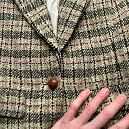 1980s Emporio Armani Checked Blazer Jacket Women's S