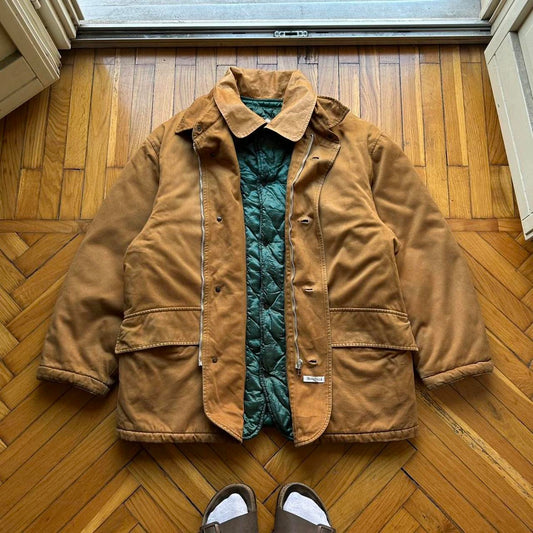 1980s Boneville Navy Arctic Jacket Brown XL