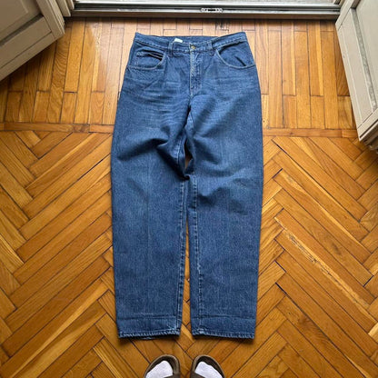 1980s Giorgio Armani Jeans Blue 34W 32L